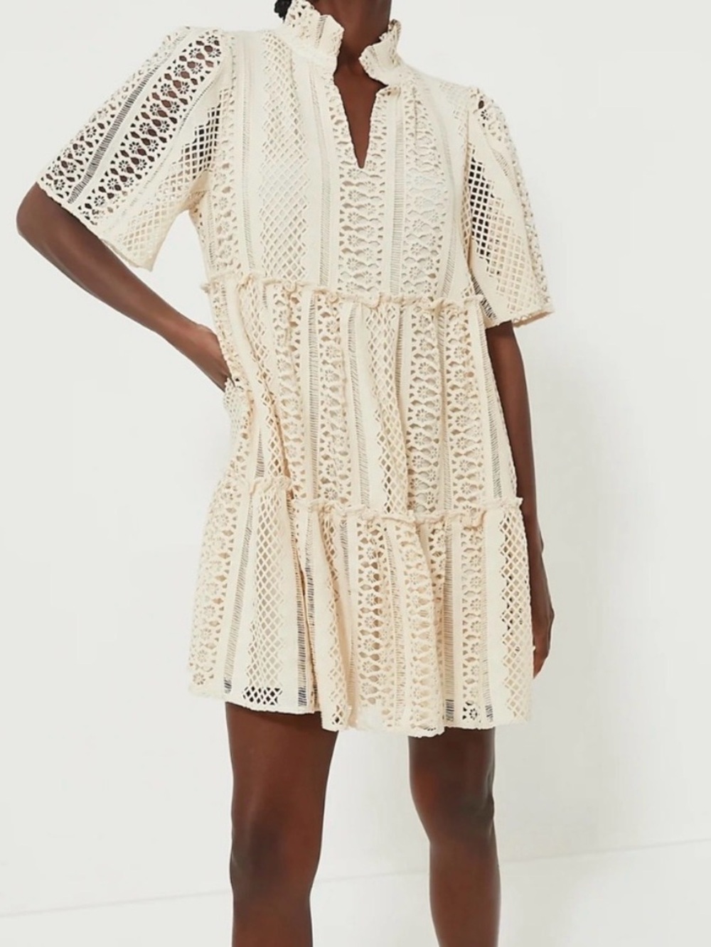 Tuckernuck Crawford Dress in Sand Crochet Lace - Picture 2 of 8